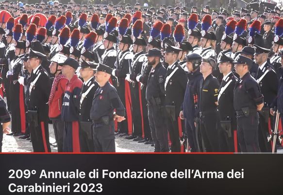 Celebrazione del 209 annuale della costituzione dell'Arma dei Carabinieri